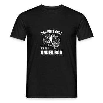 Der Arzt Sagt Es Ist Unheilbar - Dartspieler - Der - Männer T-Shirt - Schwarz - Vorne - AI Model Male 178 light (178cm)