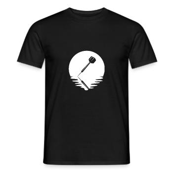 Kreis mit Reflexion - Dart - - Männer T-Shirt - Schwarz - Vorne - AI Model Male 178 light (178cm)