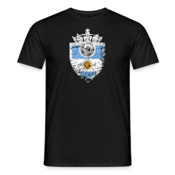 Argentinien Fussball WM EM Weltmeister Sport - Männer T-Shirt - Schwarz - Vorne - AI Model Male 178 light (178cm)