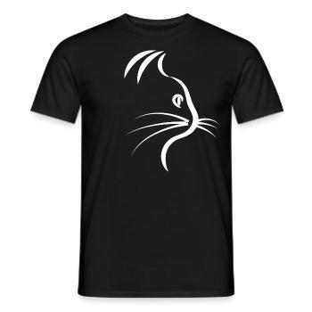 Cat Face Beautiful Design - Men's T-Shirt - black - Front - AI Model Male 178 light (178cm)