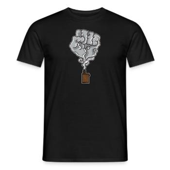 Vaping Fist Illustration | Cloud Chaser Unite Vape - T-shirt homme - noir - Devant - AI Model Male 178 light (178cm)