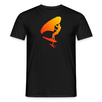 wingsurfing homme hydroptère aile feuille d’aile - T-shirt homme - noir - Devant - AI Model Male 178 light (178cm)