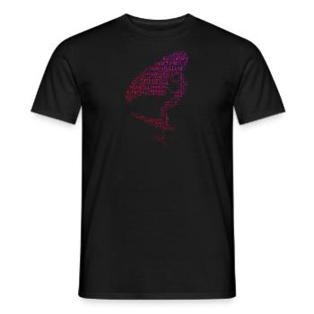 Men's wingsurf hydrofoil wingsurfen foilwing - Men's T-Shirt - black - Front - AI Model Male 178 light (178cm)
