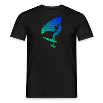 wingsurf hydrofoil wingsurfing men women - Men's T-Shirt - black - Front - AI Model Male 178 light (178cm)