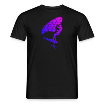 wingsurfing men women hydrofoil wingsurf - Men's T-Shirt - black - Front - AI Model Male 178 light (178cm)