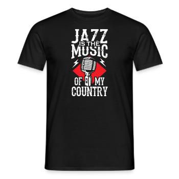 Le jazz est la musique de mon pays - T-shirt homme - noir - Devant - AI Model Male 178 light (178cm)