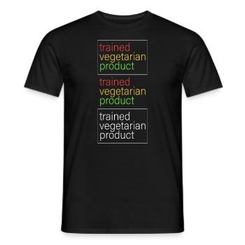 produit végétarien formé - T-shirt homme - noir - Devant - AI Model Male 178 light (178cm)