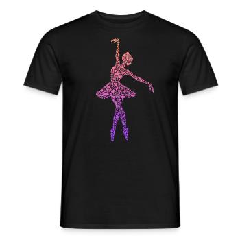danseuse de ballet ballerine fille danseuse de ballet - T-shirt homme - noir - Devant - AI Model Male 178 light (178cm)