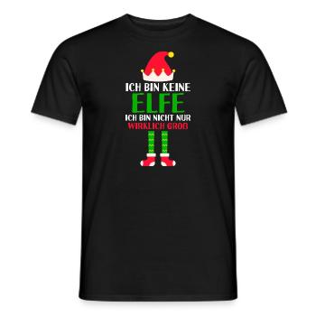 Weihnachten Elfe Elfen Geschenk - Männer T-Shirt - Schwarz - Vorne - AI Model Male 178 light (178cm)