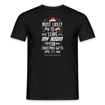 Weihnachten Xmas Gaming Gamer Spruch Lustig Humor - Männer T-Shirt - Schwarz - Vorne - AI Model Male 178 light (178cm)