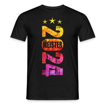 Meister 2024 Aufstiegstrikot Aufstieg 24 - Männer T-Shirt - Schwarz - Vorne - AI Model Male 178 light (178cm)
