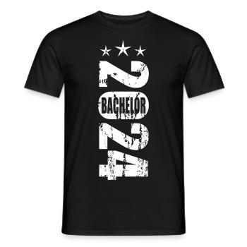 Bachelor 2024 - Männer T-Shirt - Schwarz - Vorne - AI Model Male 178 light (178cm)