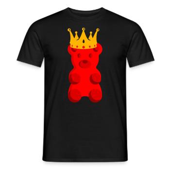 Gummy Bear King - Men's T-Shirt - black - Front - AI Model Male 178 light (178cm)