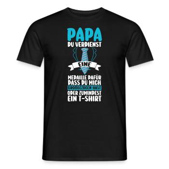 Vater Vatertag Papa - Männer T-Shirt - Schwarz - Vorne - AI Model Male 178 light (178cm)