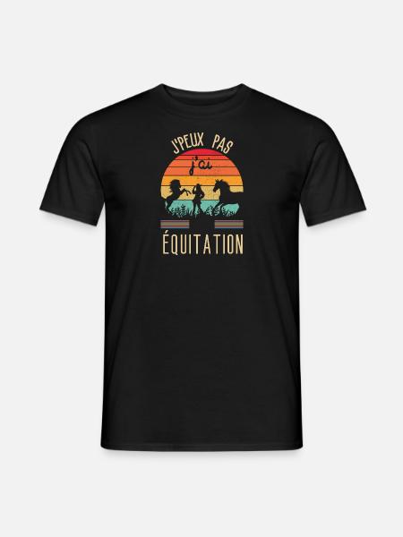 Ich kann nicht reiten - Männer T-Shirt - Schwarz