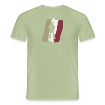 Cowboy Cowboy Boots - Men's T-Shirt - sage - Front - AI Model Male 178 light (178cm)