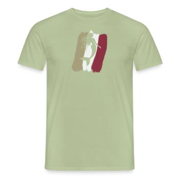 Créature mythique Neptune - T-shirt homme - vert sauge - Devant - AI Model Male 178 light (178cm)