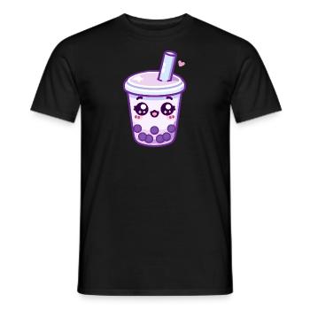 Thé Kawaii Boba pour les amateurs de thé à bulles - T-shirt homme - noir - Devant - AI Model Male 178 light (178cm)