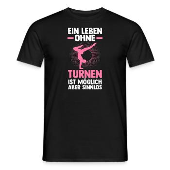 Turnen Sport Gymnastik Geschenk - Männer T-Shirt - Schwarz - Vorne - AI Model Male 178 light (178cm)