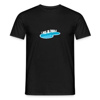 Je fais dans les piscines Peeing dans les piscines Humour Drôle - T-shirt homme - noir - Devant - AI Model Male 178 light (178cm)