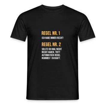 Regel Nr. 1 Ich habe immer recht Funny Lustig Chef - Männer T-Shirt - Schwarz - Vorne - AI Model Male 178 light (178cm)