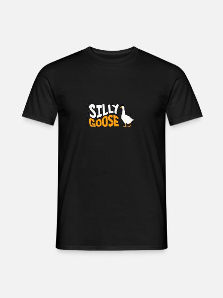 Silly Goose with a hat - Men's T-Shirt - black