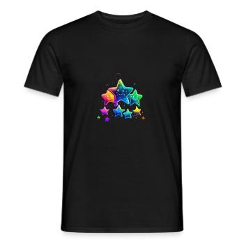 MAGNIFIQUES ETOILES - T-shirt homme - noir - Devant - AI Model Male 178 light (178cm)