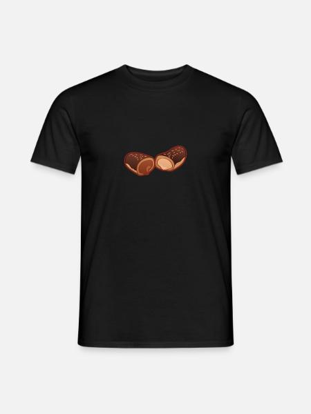 Fransk fløde chokolade eclair wienerbrød - Mænd T-shirt - sort