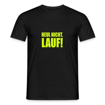 Heul nicht, Lauf! - Laufen, Joggen, Sport, Rennen - Männer T-Shirt - Schwarz - Vorne - AI Model Male 178 light (178cm)