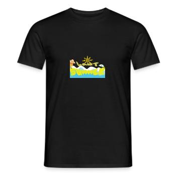 Summer Vibes Only | Tropical Beach T-Shirt - T-shirt homme - noir - Devant - AI Model Male 178 light (178cm)