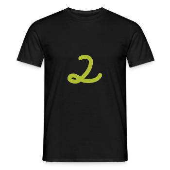 2 Nummer zwei Zahl - Männer T-Shirt - Schwarz - Vorne - AI Model Male 178 light (178cm)