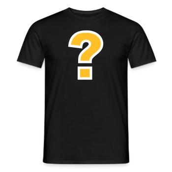 Question mark - Men's T-Shirt - black - Front - AI Model Male 178 light (178cm)