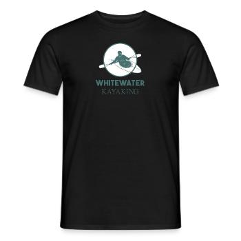 Whitewater Kayaking - Men's T-Shirt - black - Front - AI Model Male 178 light (178cm)