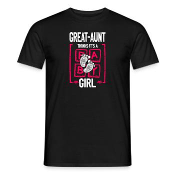Great-Aunt Thinks It's a Girl Gender Reveal Funny - Männer T-Shirt - Schwarz - Vorne - AI Model Male 178 light (178cm)