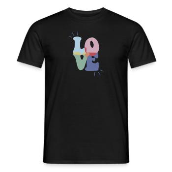 Liebe ist Liebe Love is Love - Men's T-Shirt - black - Front - AI Model Male 178 light (178cm)