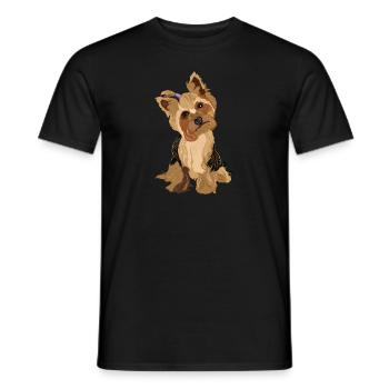 Yorkshire Terrier Yorkie Dog Cadeau - T-shirt homme - noir - Devant - AI Model Male 178 light (178cm)