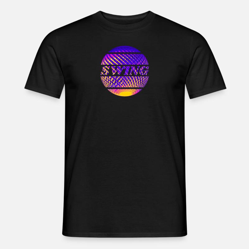 Swing Diskokugel - Männer T-Shirt - Schwarz