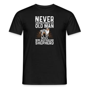 Miniature Australian Shepherd - Men's T-Shirt - black - Front - AI Model Male 178 light (178cm)