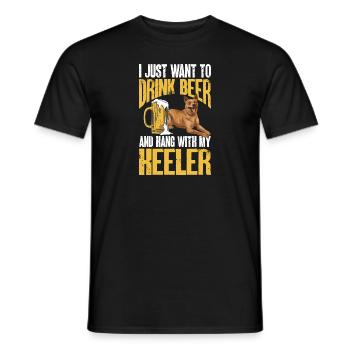 Australian Cattle Dog Red Blue Heeler - Men's T-Shirt - black - Front - AI Model Male 178 light (178cm)