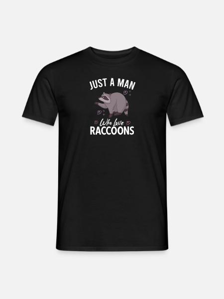 Waschbär Raccoon Vintage Müllpanda Opossum Sprüche - Männer T-Shirt - Schwarz