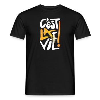 C'est la vie ! Only One Place - T-shirt homme - noir - Devant - AI Model Male 178 light (178cm)