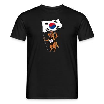 Fan Horse sud-coréen - T-shirt homme - noir - Devant - AI Model Male 178 light (178cm)
