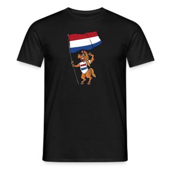 Cheval d’éventail hollandais - T-shirt homme - noir - Devant - AI Model Male 178 light (178cm)