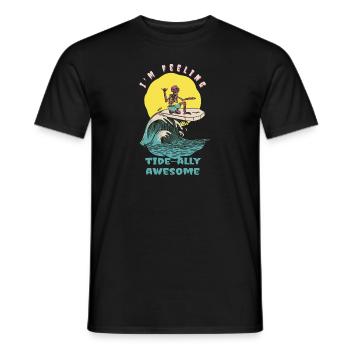 Je me sens Tide-ally génial drôle Retro Surfer - T-shirt homme - noir - Devant - AI Model Male 178 light (178cm)