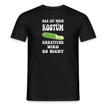 Gurken Karneval schnelles Kostüm, kreativer wird's - Männer T-Shirt - Schwarz - Vorne - AI Model Male 178 light (178cm)