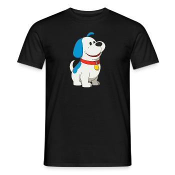 chien - T-shirt homme - noir - Devant - AI Model Male 178 light (178cm)