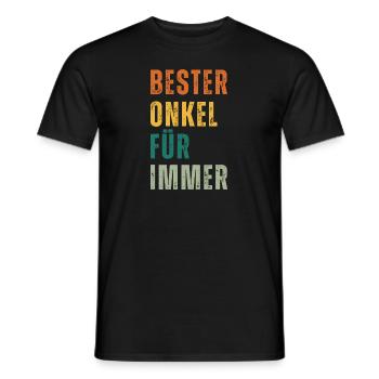 Witziges Onkel T-Shirt Designs als Geschenkidee - Männer T-Shirt - Schwarz - Vorne - AI Model Male 178 light (178cm)