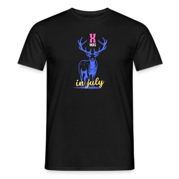 Christmas in July - Men's T-Shirt - black - Front - AI Model Male 178 light (178cm)