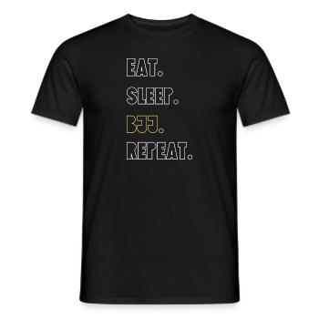Manger. Boire. Le BJJ. Réessayez - T-shirt homme - noir - Devant - AI Model Male 178 light (178cm)