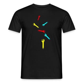 Wrench Icon - Men's T-Shirt - black - Front - AI Model Male 178 light (178cm)